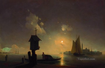 礼拝堂のある海の景色 1845 1 ロマンチックなイワン・アイヴァゾフスキー ロシア Oil Paintings